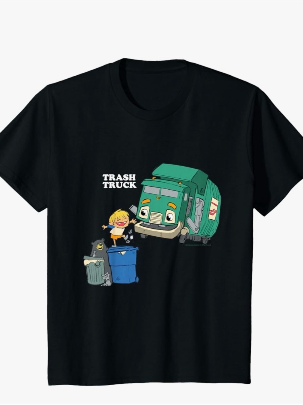 Netflix Trash Truck Kids Character Graphic‎ T-Shirt Black Youth Medium